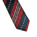 Patriotic tartan design with rows of stars.